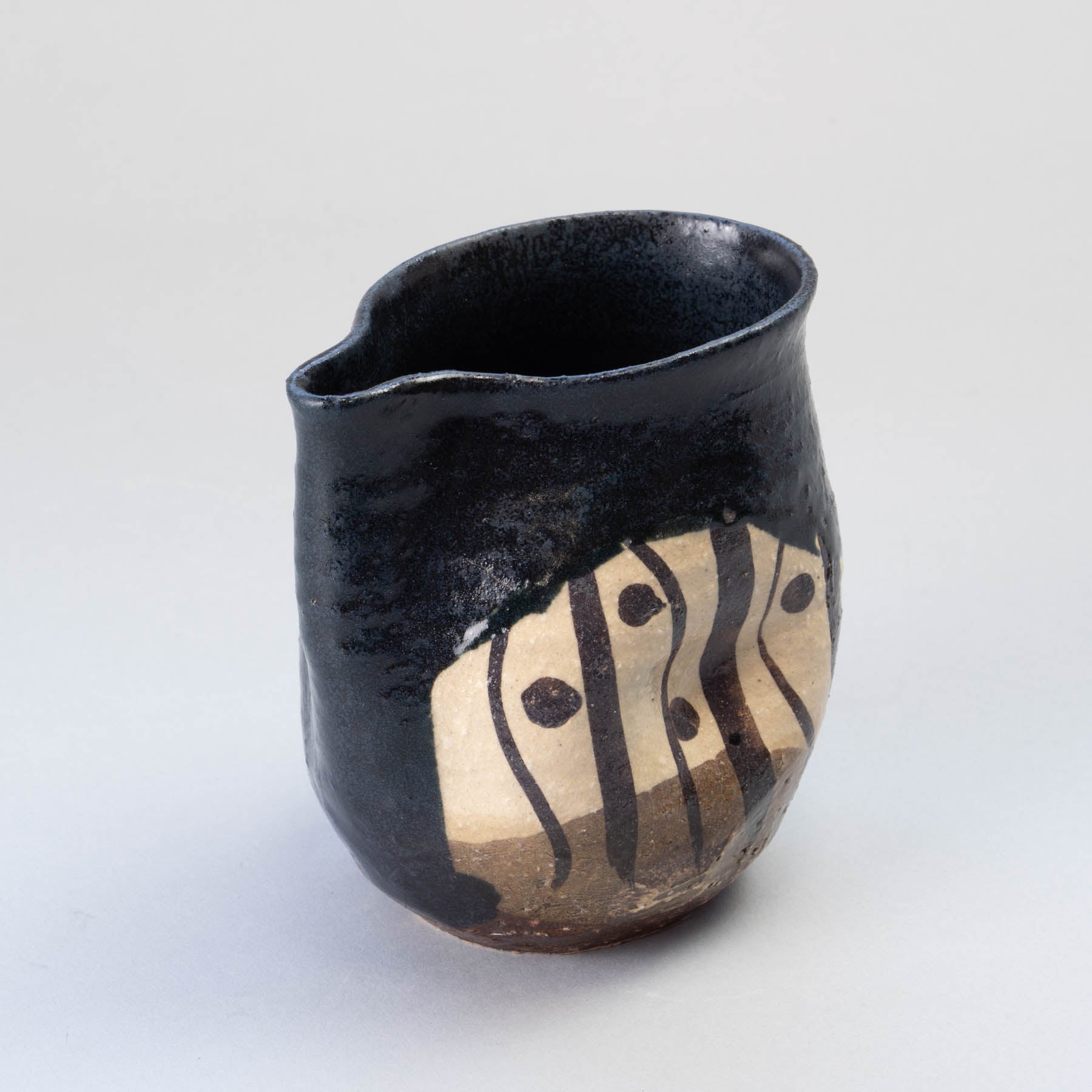 -KEIZAN WADA- KURO ORIBE Sake Set