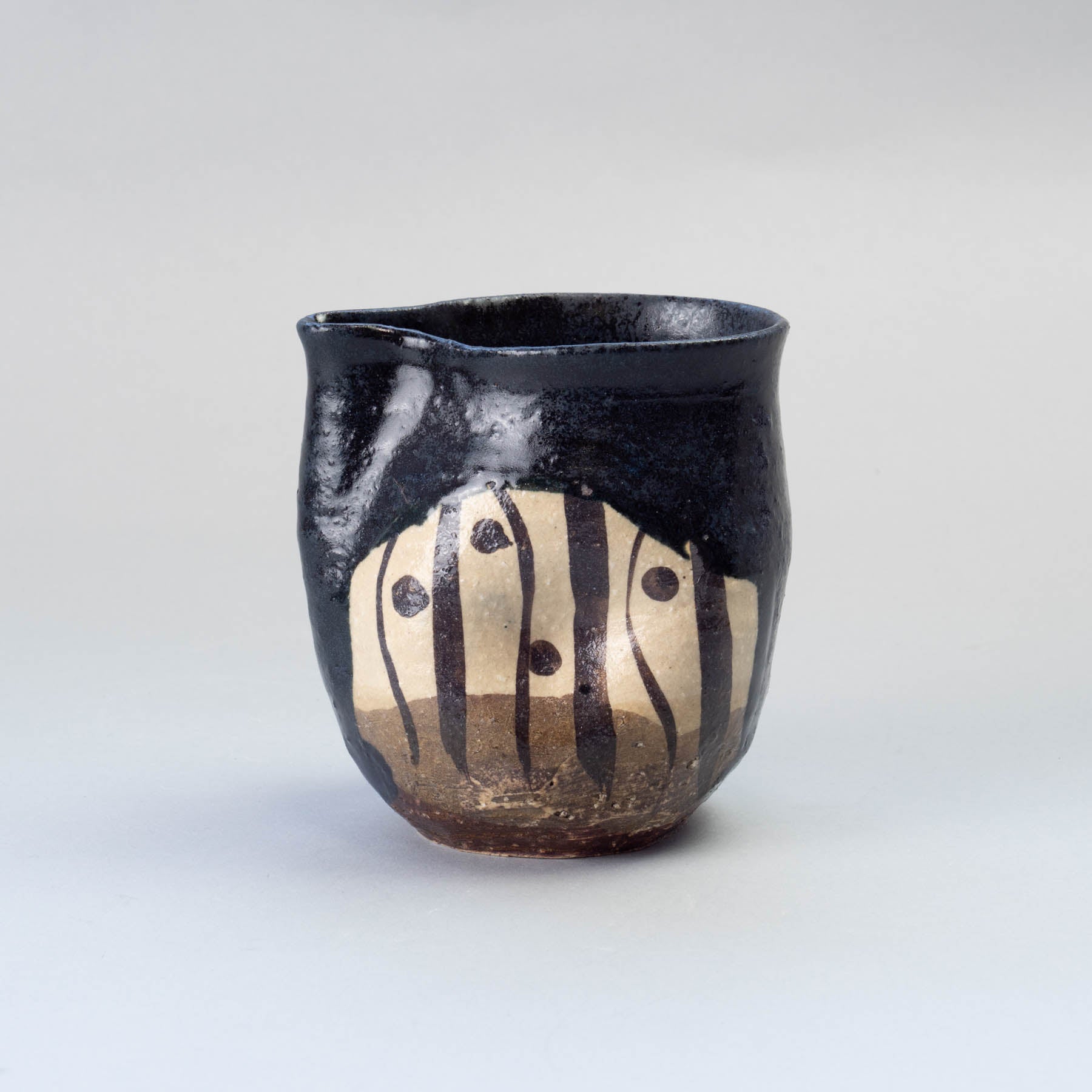 -KEIZAN WADA- KURO ORIBE Sake Set
