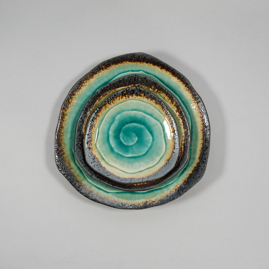 Peacock Green Triangle Plate
