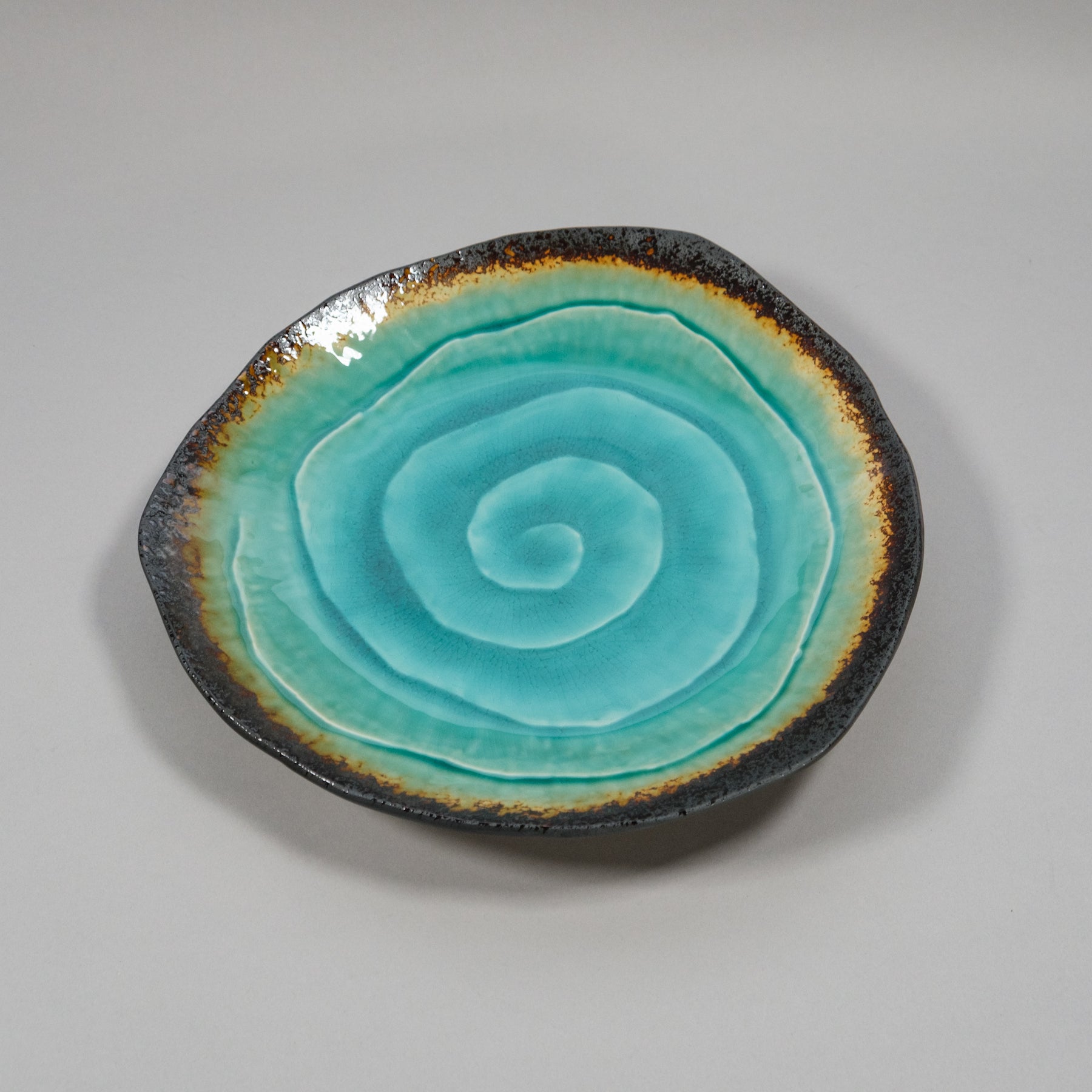 Peacock Green Triangle Plate
