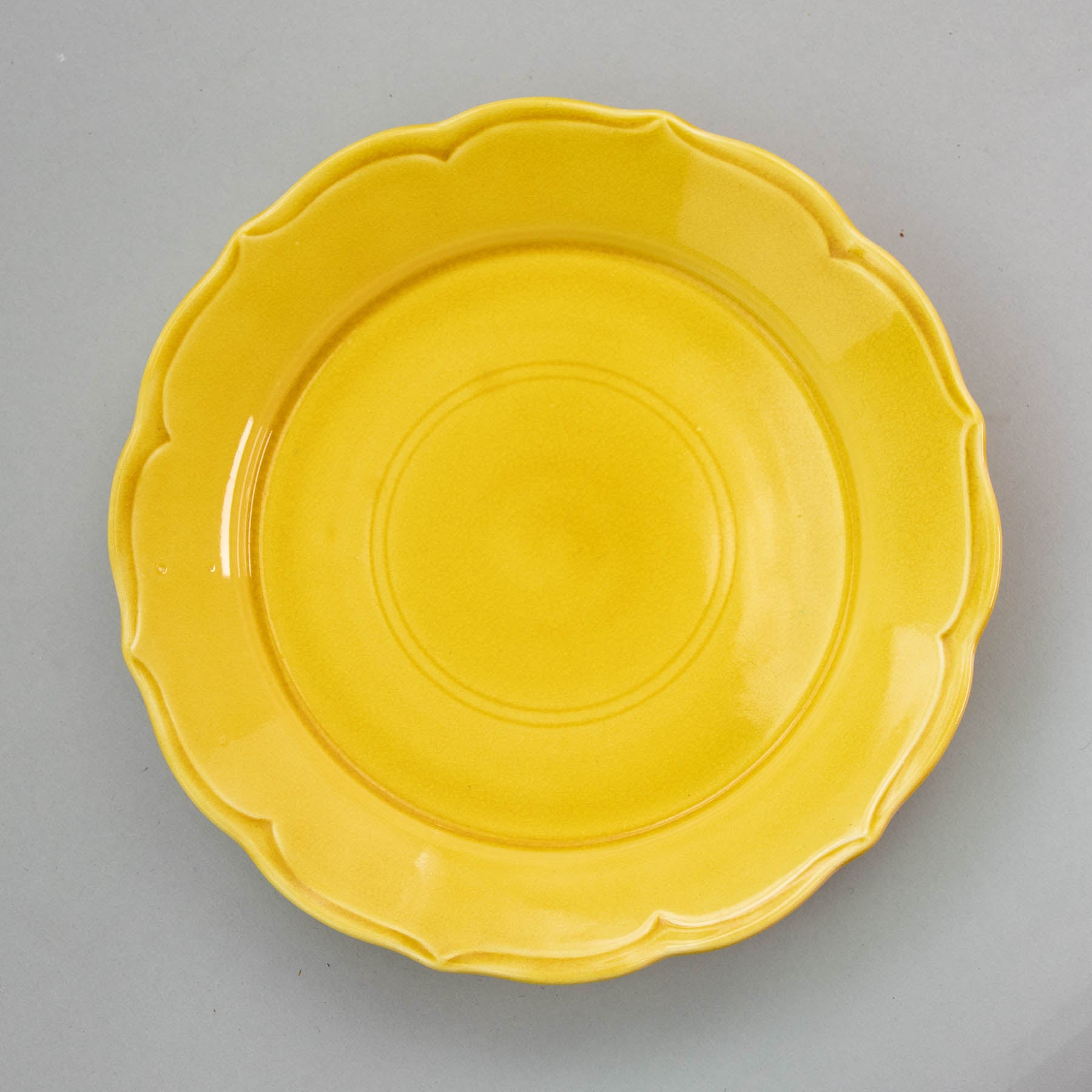 Yellow D18.5cm Flower Plate