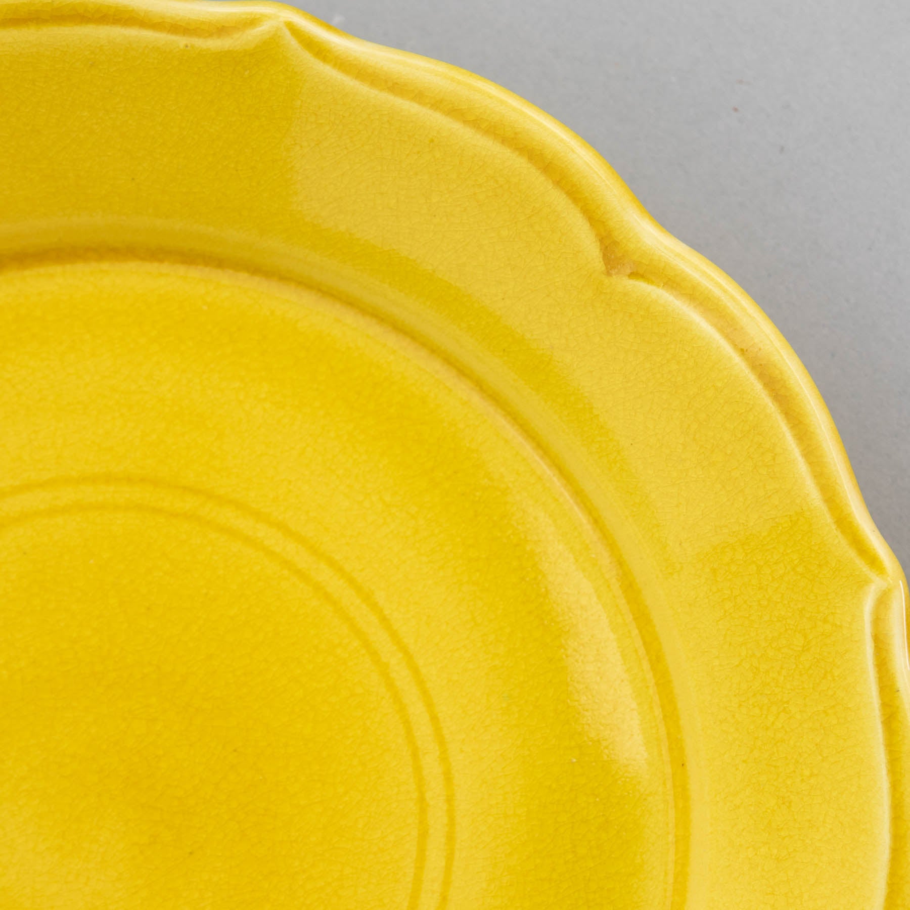 Yellow D18.5cm Flower Plate