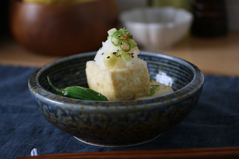 AINAGASHI Blue Kukuri Bowl