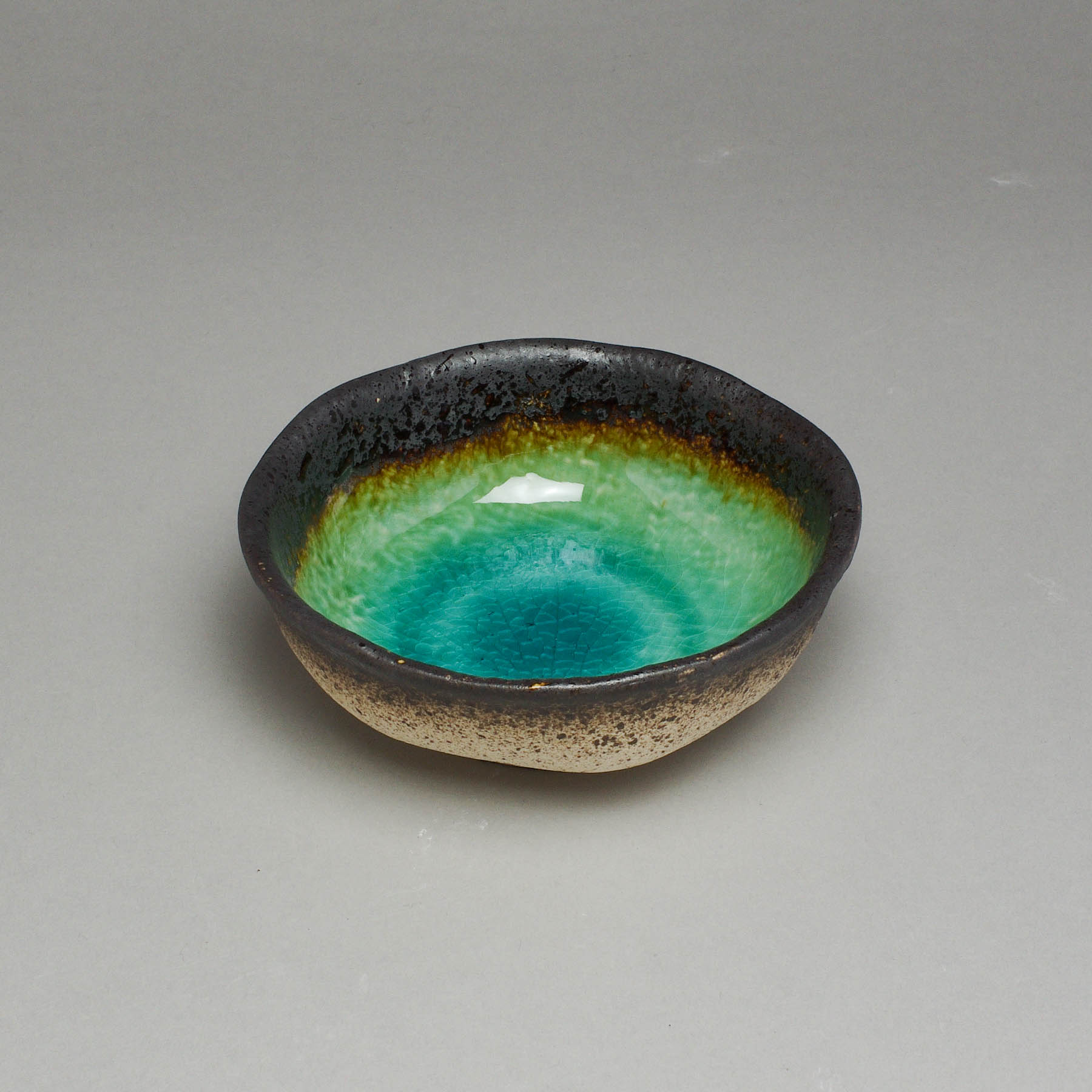 Peacock Green D12.5cm Round Bowl