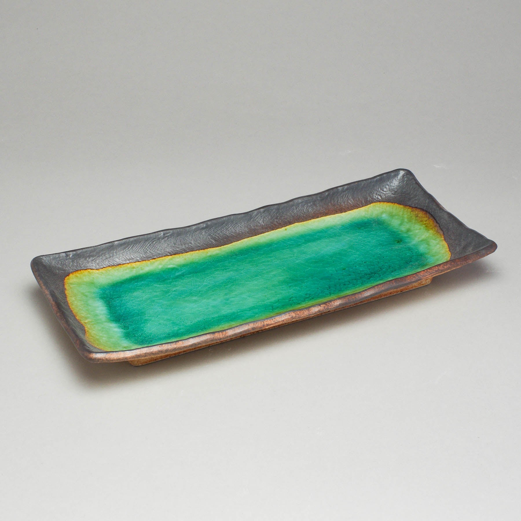 Peacock Green 28.5x12.5cm Rectangle Plate