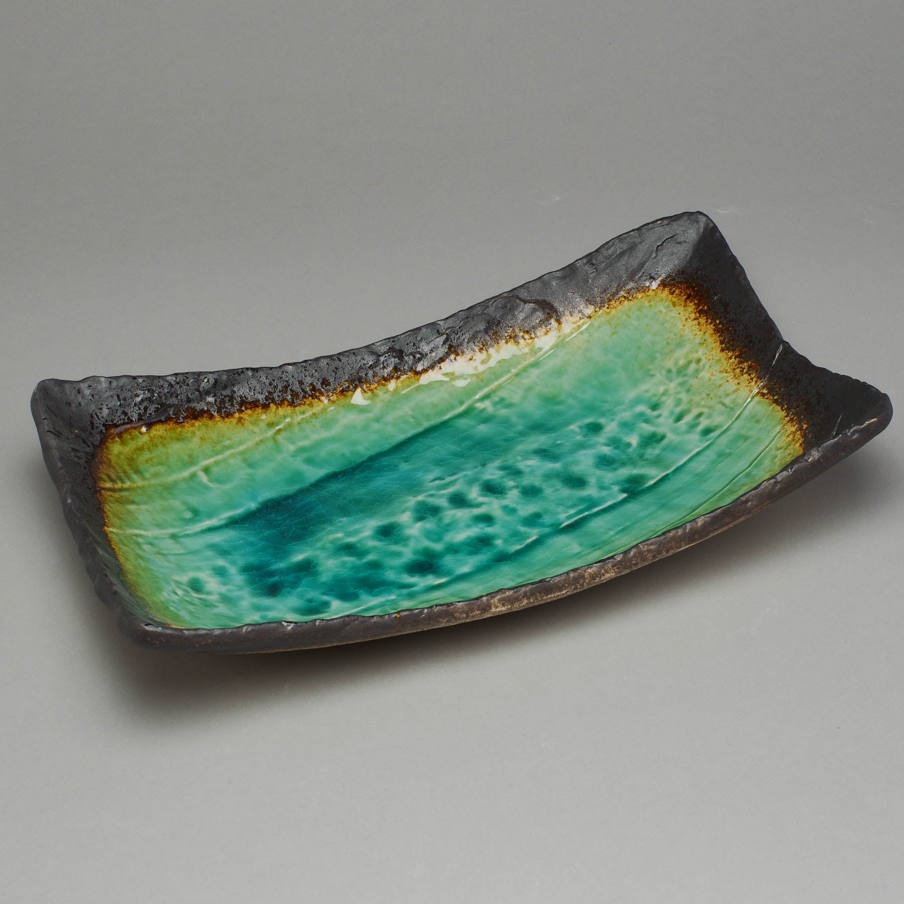 Peacock Green 26.5x12.2cm Deep Plate