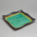 Peacock Green Square Plate