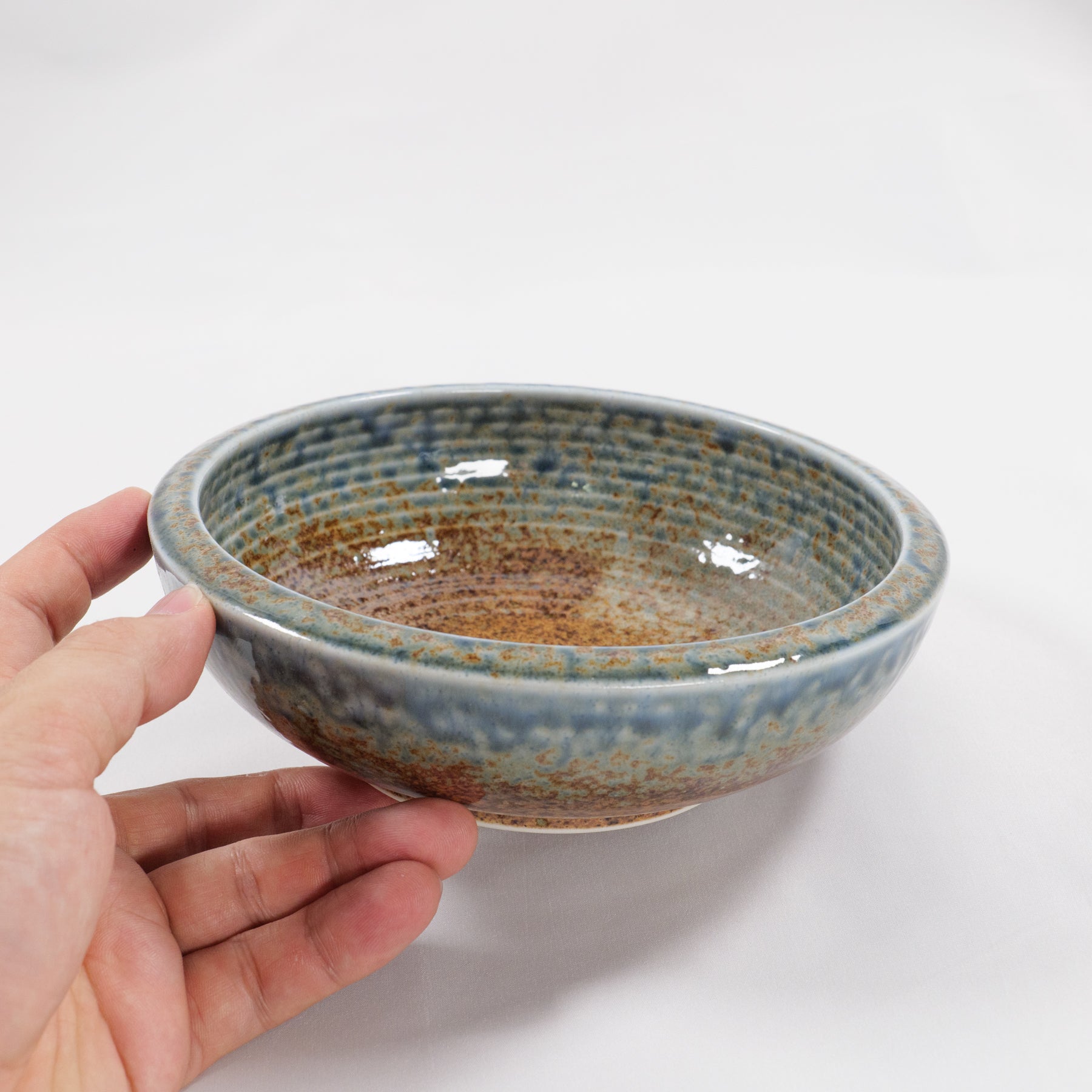 AINAGASHI Blue Kukuri Bowl