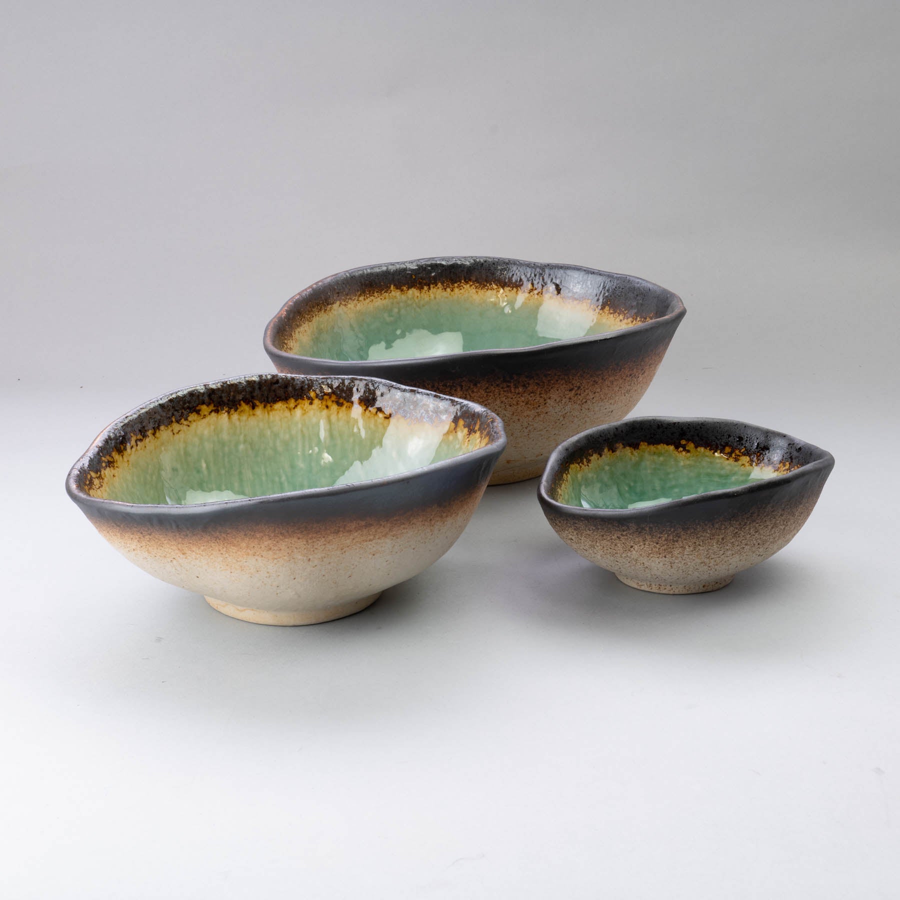 Peacock Green Oval Bowl