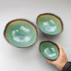 Peacock Green Oval Bowl