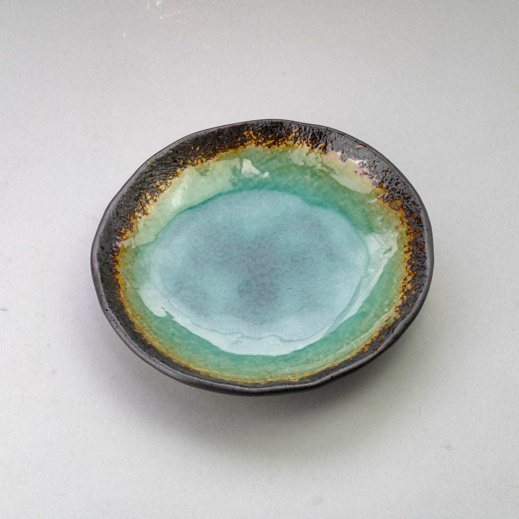 Peacock Green Round Plate