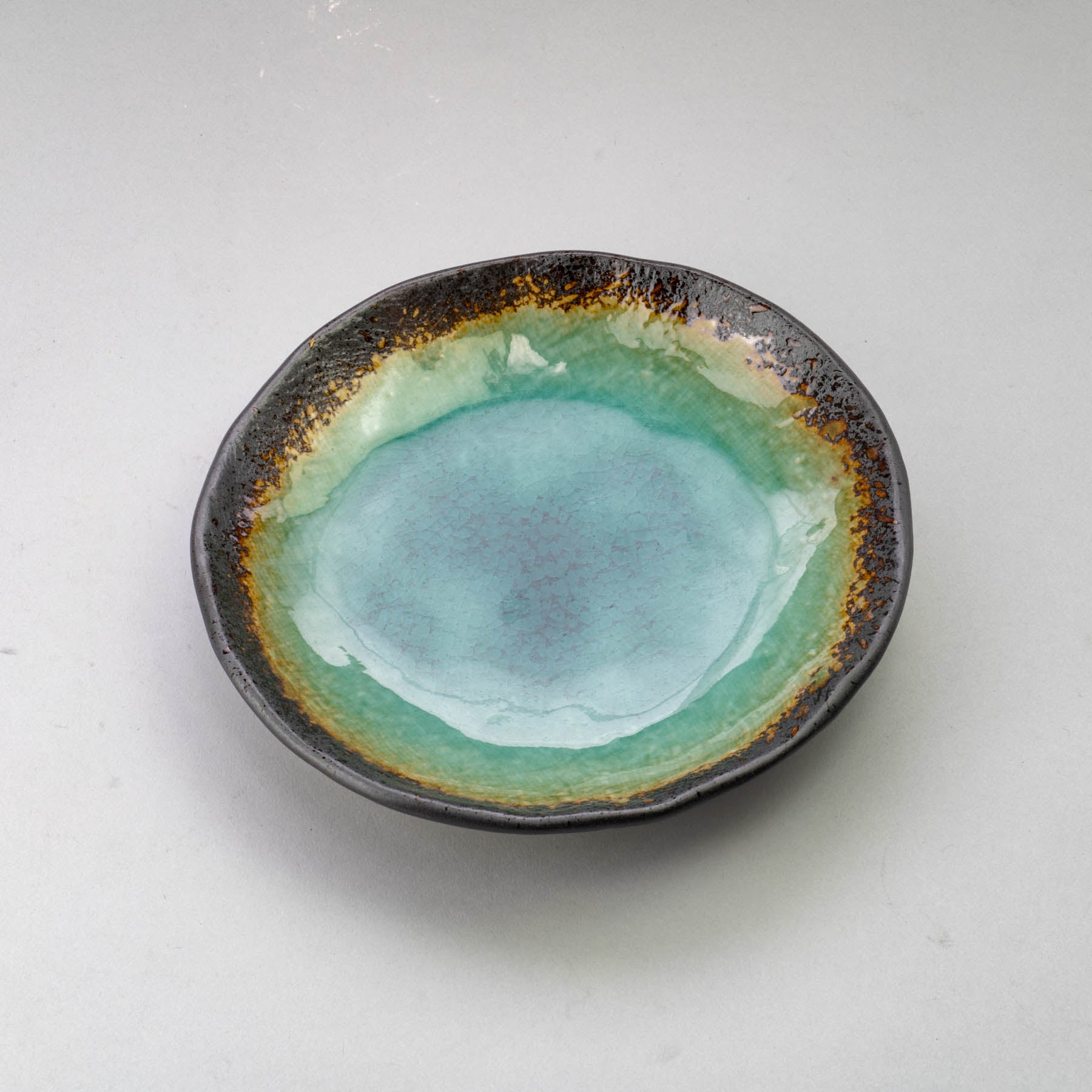 Peacock Green Round Plate
