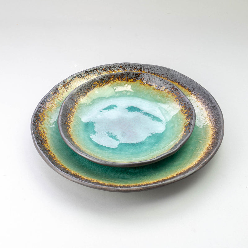 Peacock Green Round Plate