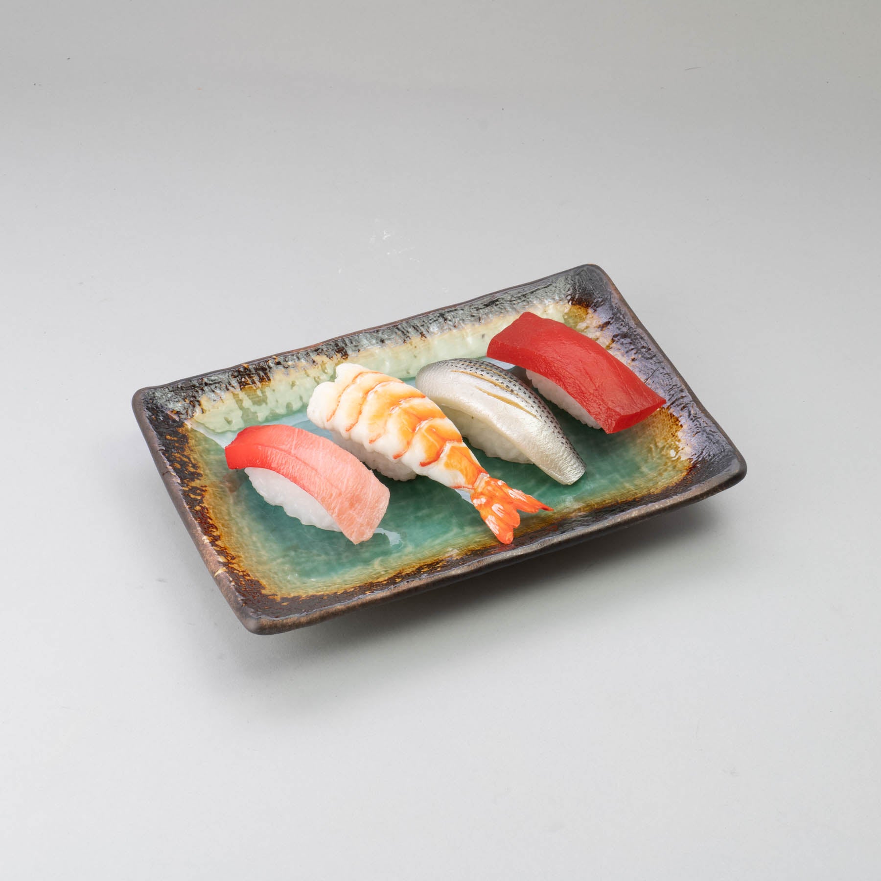 Peacock Green 21x14cm Rectangle Plate