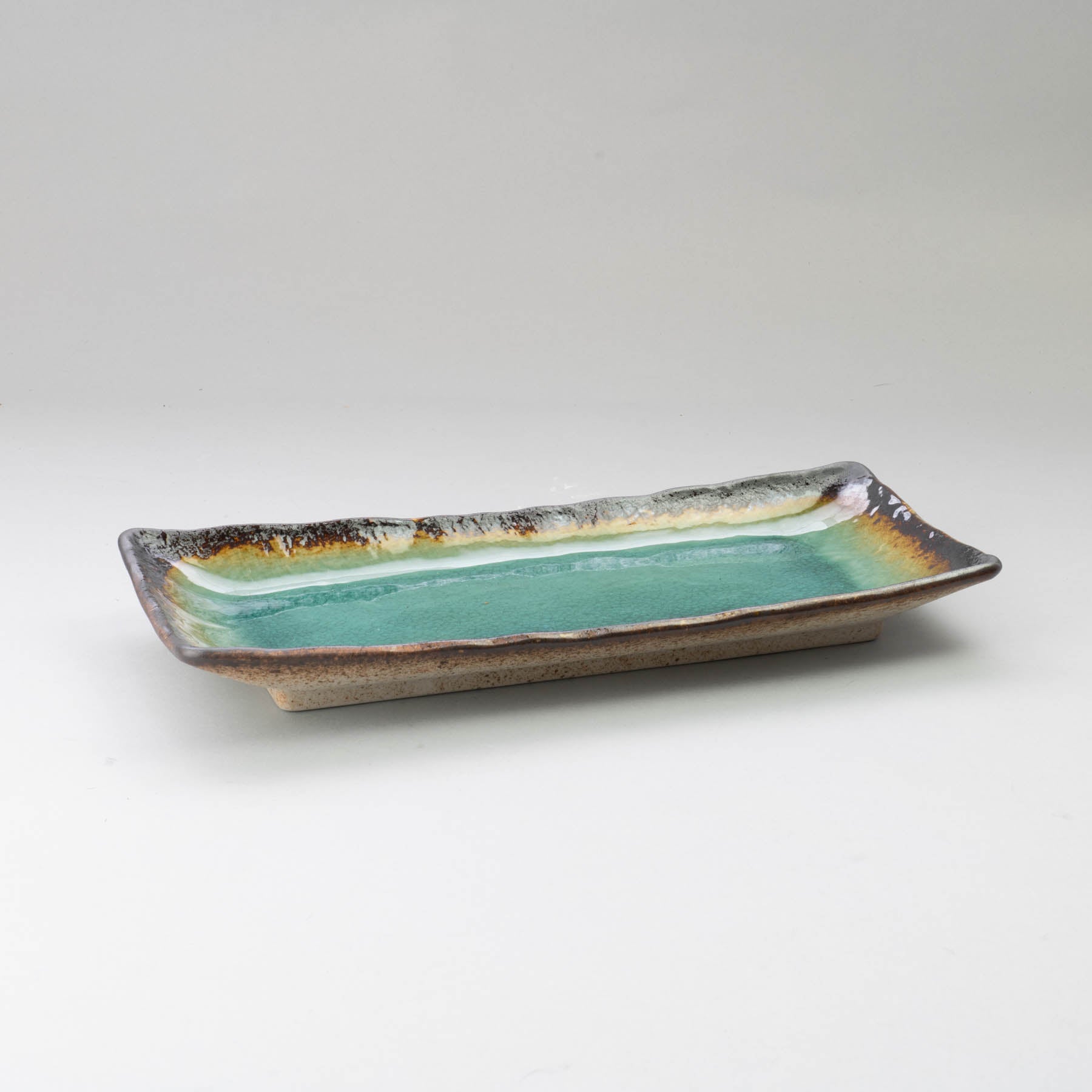 Peacock Green 28.5x12.5cm Rectangle Plate