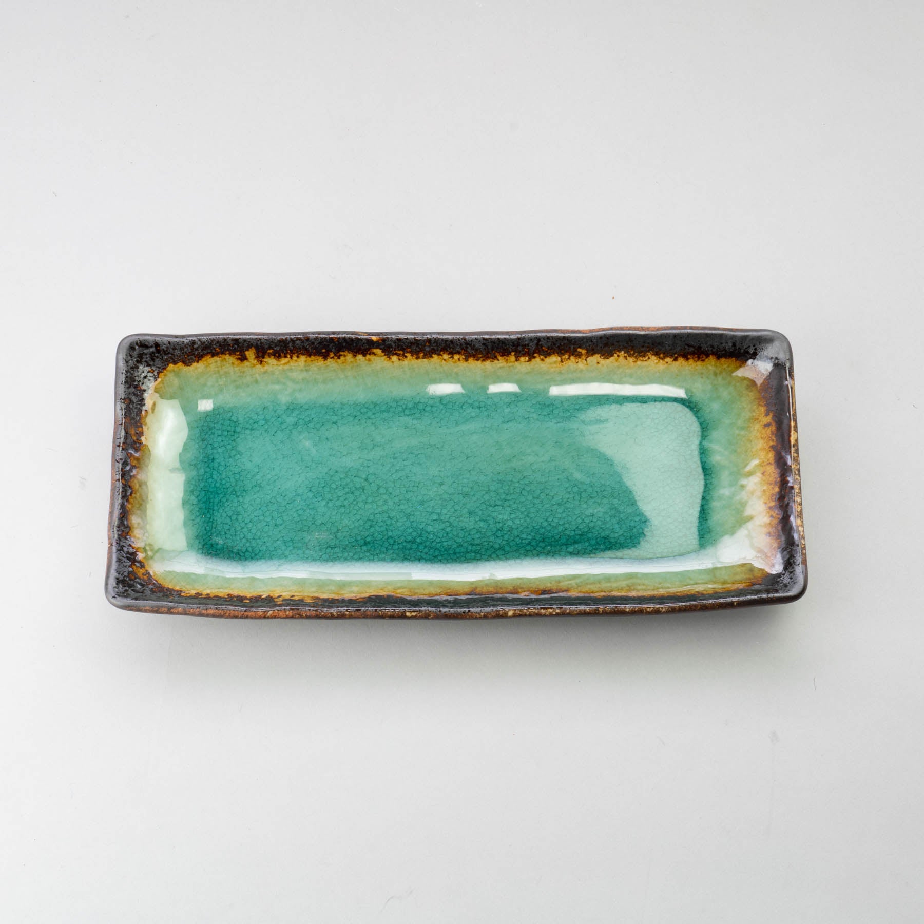 Peacock Green 28.5x12.5cm Rectangle Plate