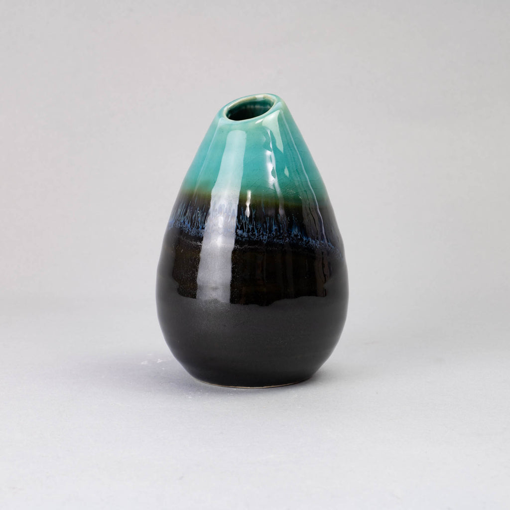 TORUKO TENMOKU Tear Drop Vase