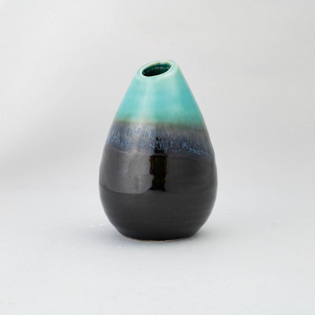 TORUKO TENMOKU Tear Drop Vase