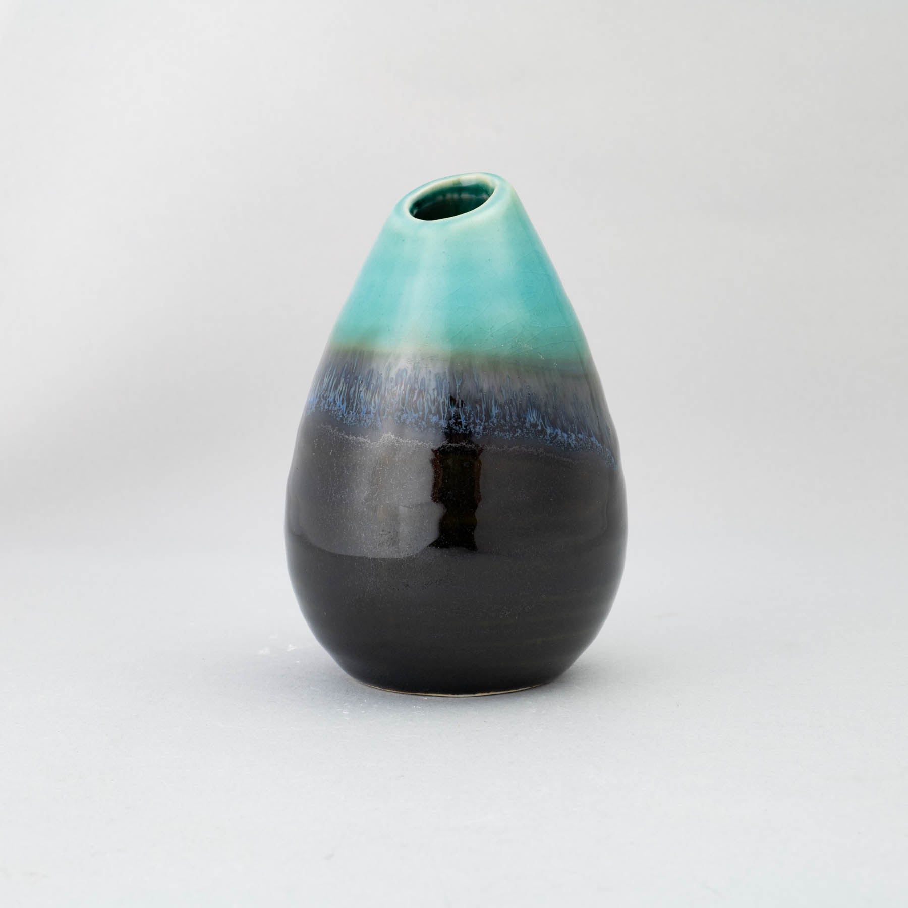 TORUKO TENMOKU Tear Drop Vase