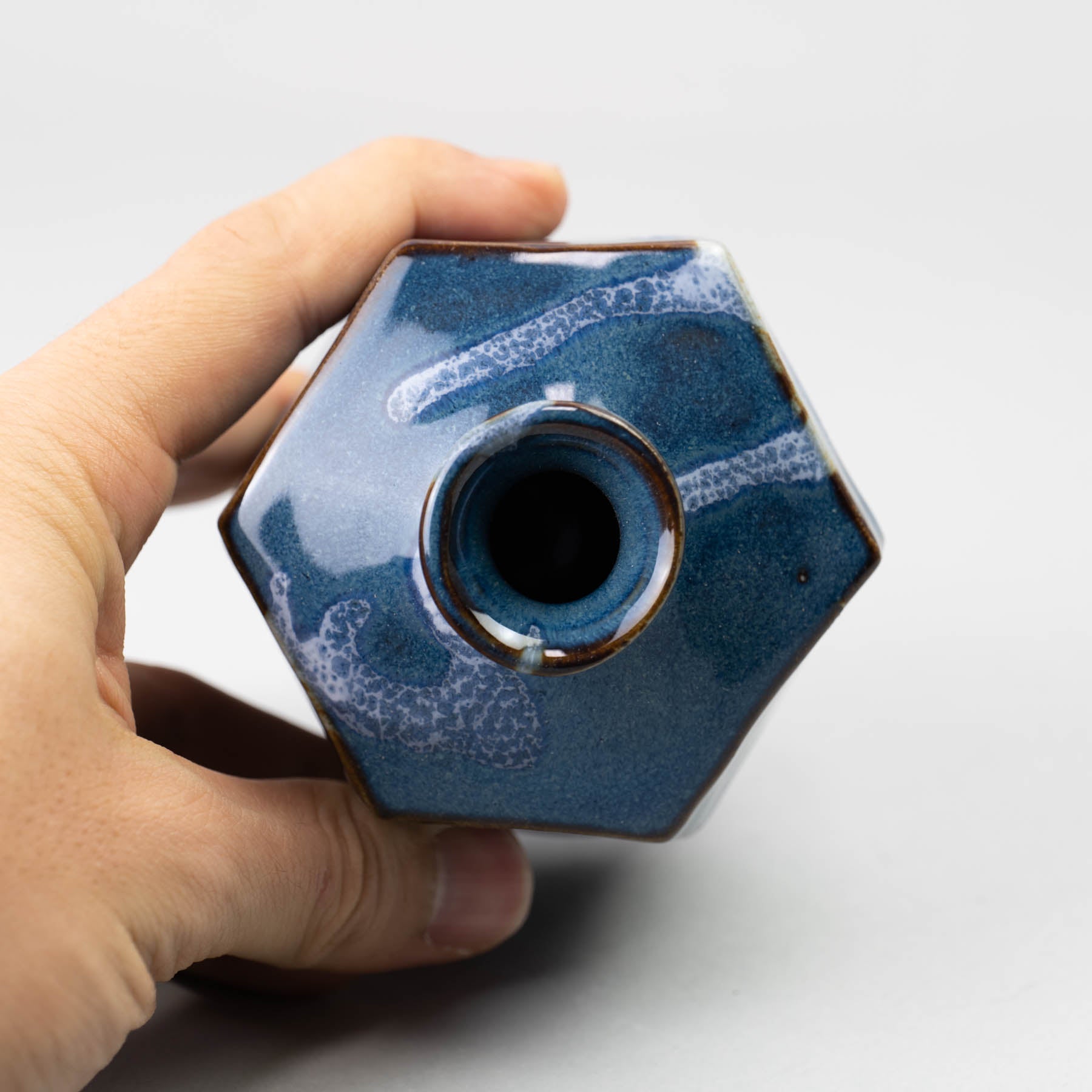 NAMAKO Blue Hexagon Vase