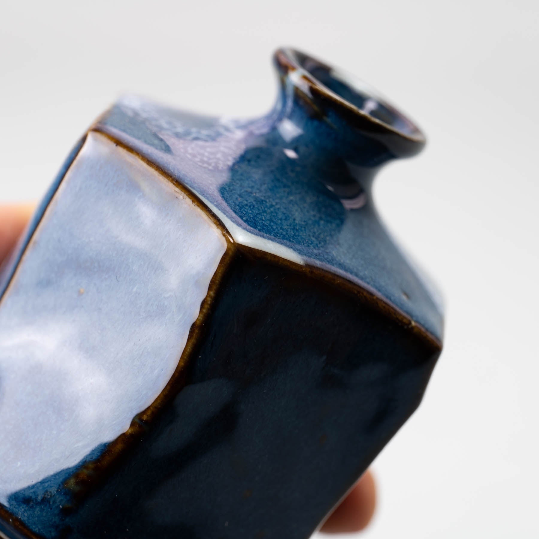 NAMAKO Blue Hexagon Vase