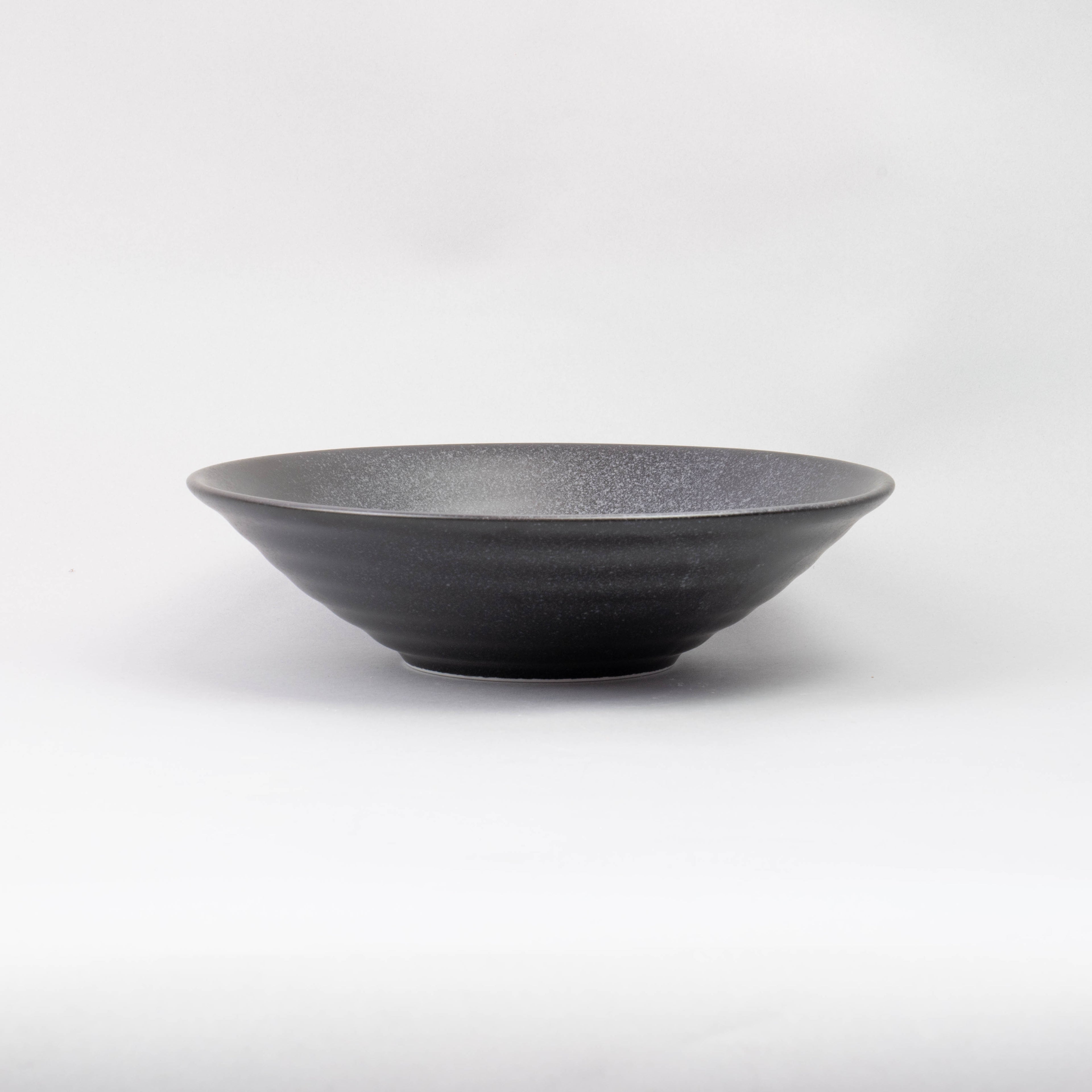 Matte Black 23cm Shallow Bowl