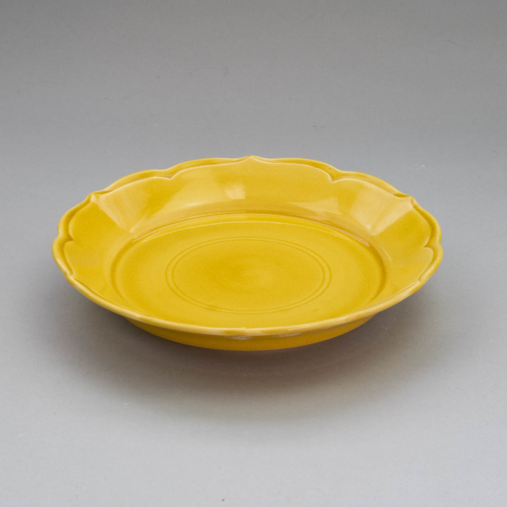 Yellow D18.5cm Flower Plate