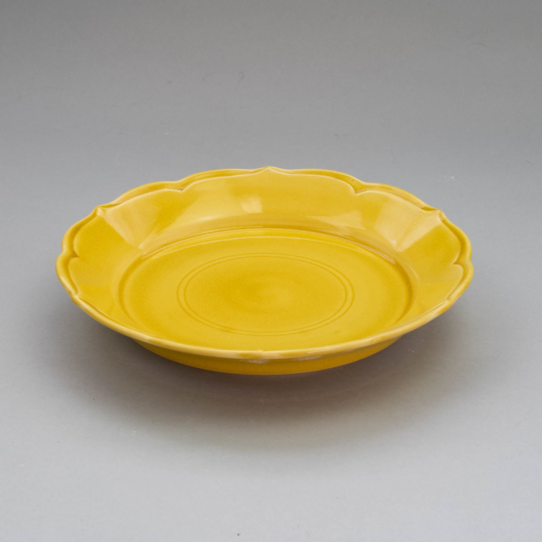 Yellow D18.5cm Flower Plate