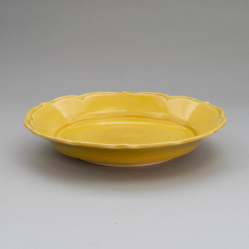 Yellow D18.5cm Flower Plate