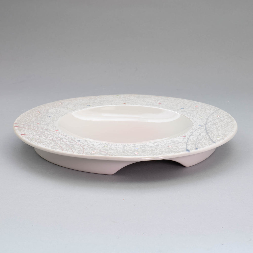 Pearl Luster D22cm Dot Rim Plate