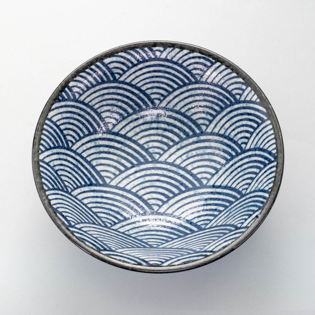 SEIGAIHA Blue Wave 20cm Noodle Bowl